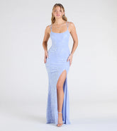 Andrea Cutout Slit Mermaid Sequin Formal Dress